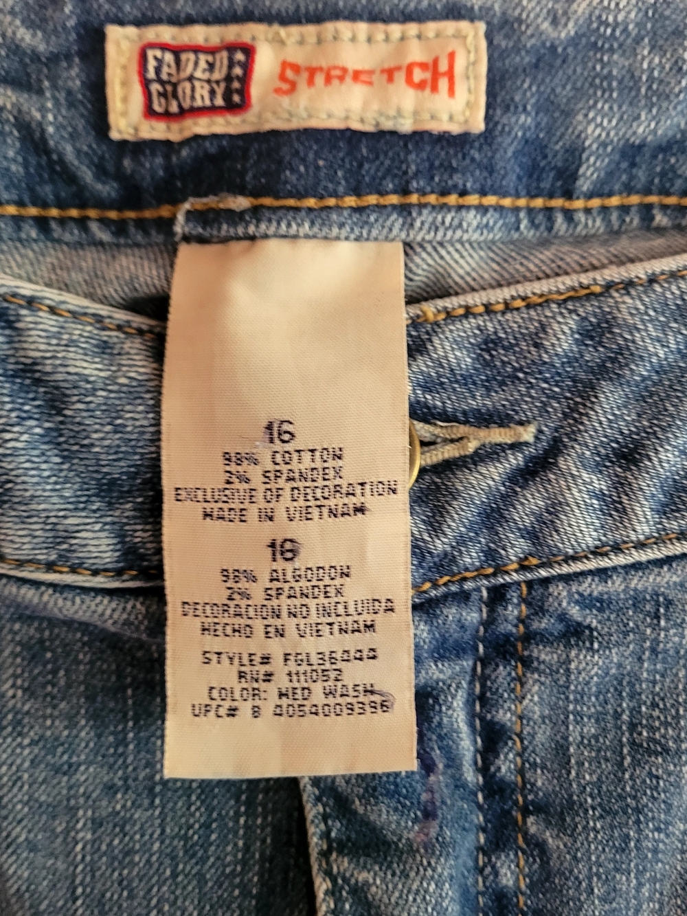 Faded Glory Light Blue Stretch Women's Jeans
